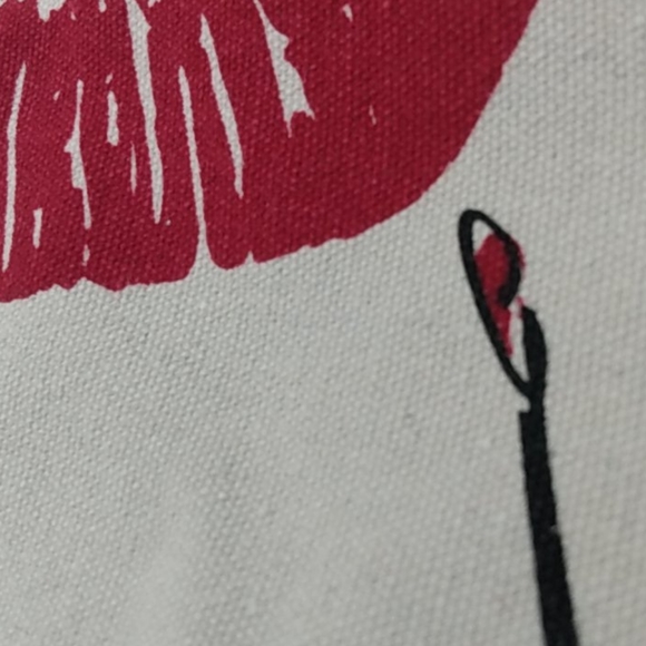 Lancome Large Canvas Tote Lips Kiss NEW - Picture 4 of 5